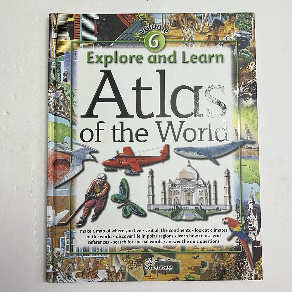 Explore and Learn Volume 6 Atlas of the World Hardcover Educational Homeschool
